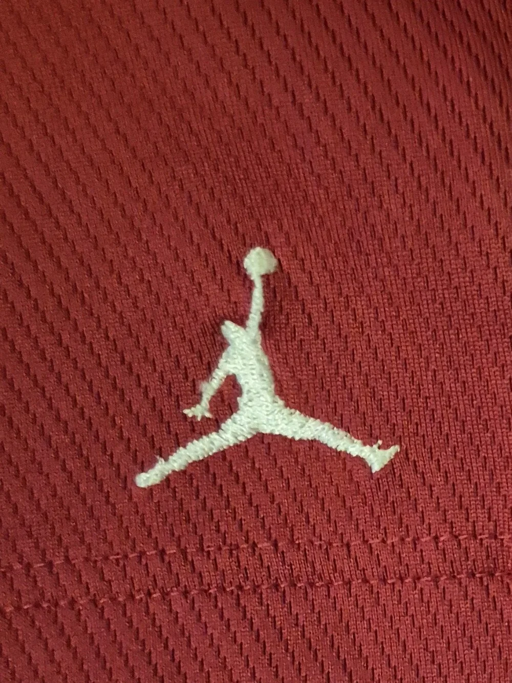 Jordan Men’s Red Athletic Basketball Shorts with White Jumpman Mens Sz XL